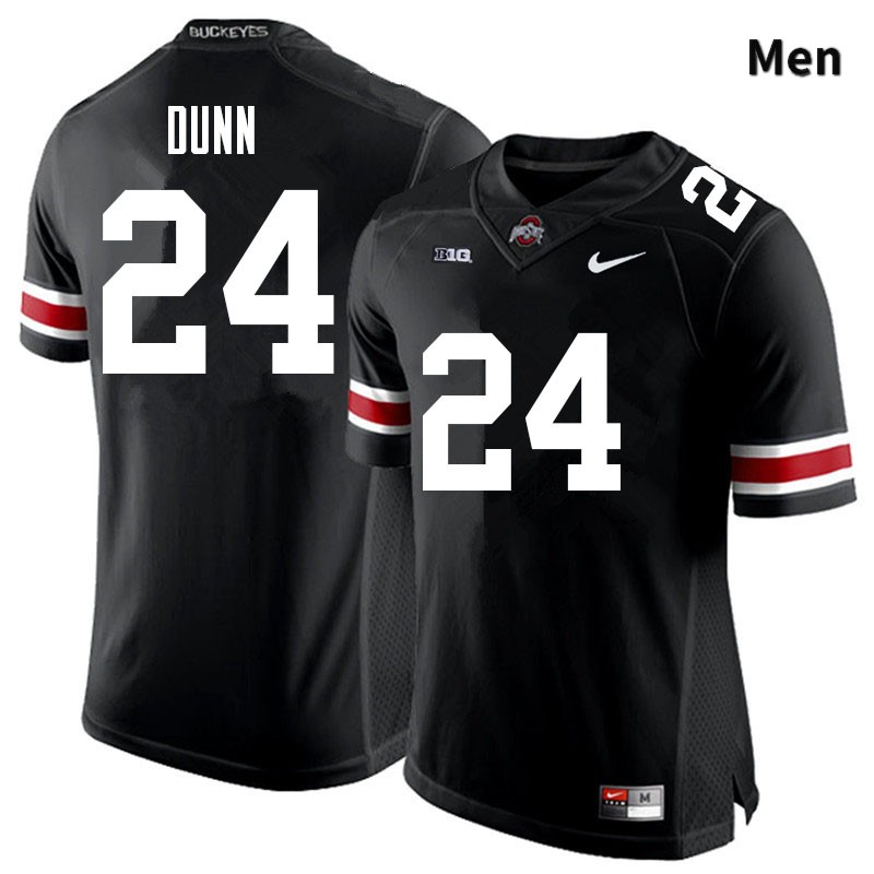 Ohio State Buckeyes Jantzen Dunn Men's #24 Black Authentic Stitched College Football Jersey